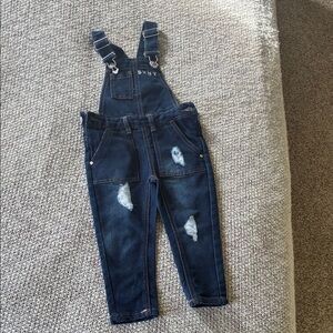 DKNY Dark Blue Denim Overalls 2T